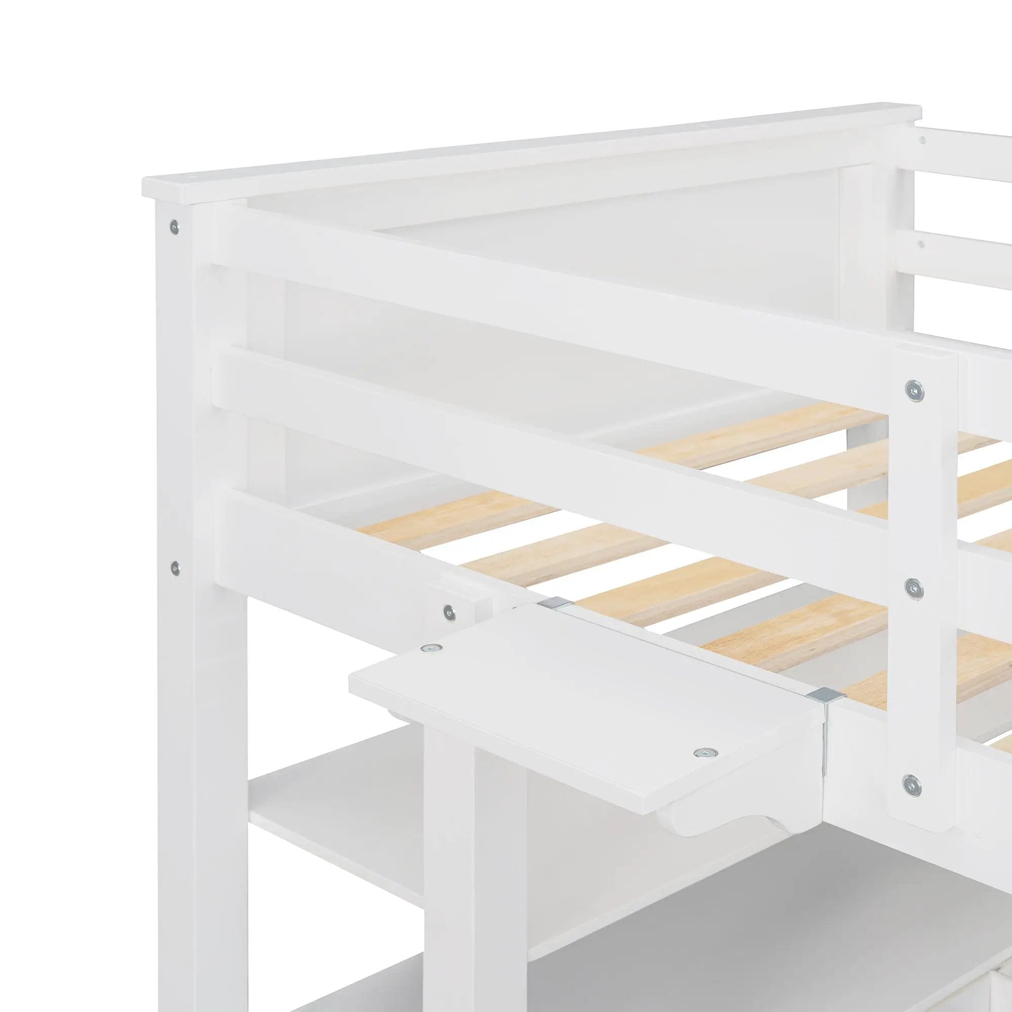 Loft Bed With Drawers With Desk And Shelves by HouseOfZazla