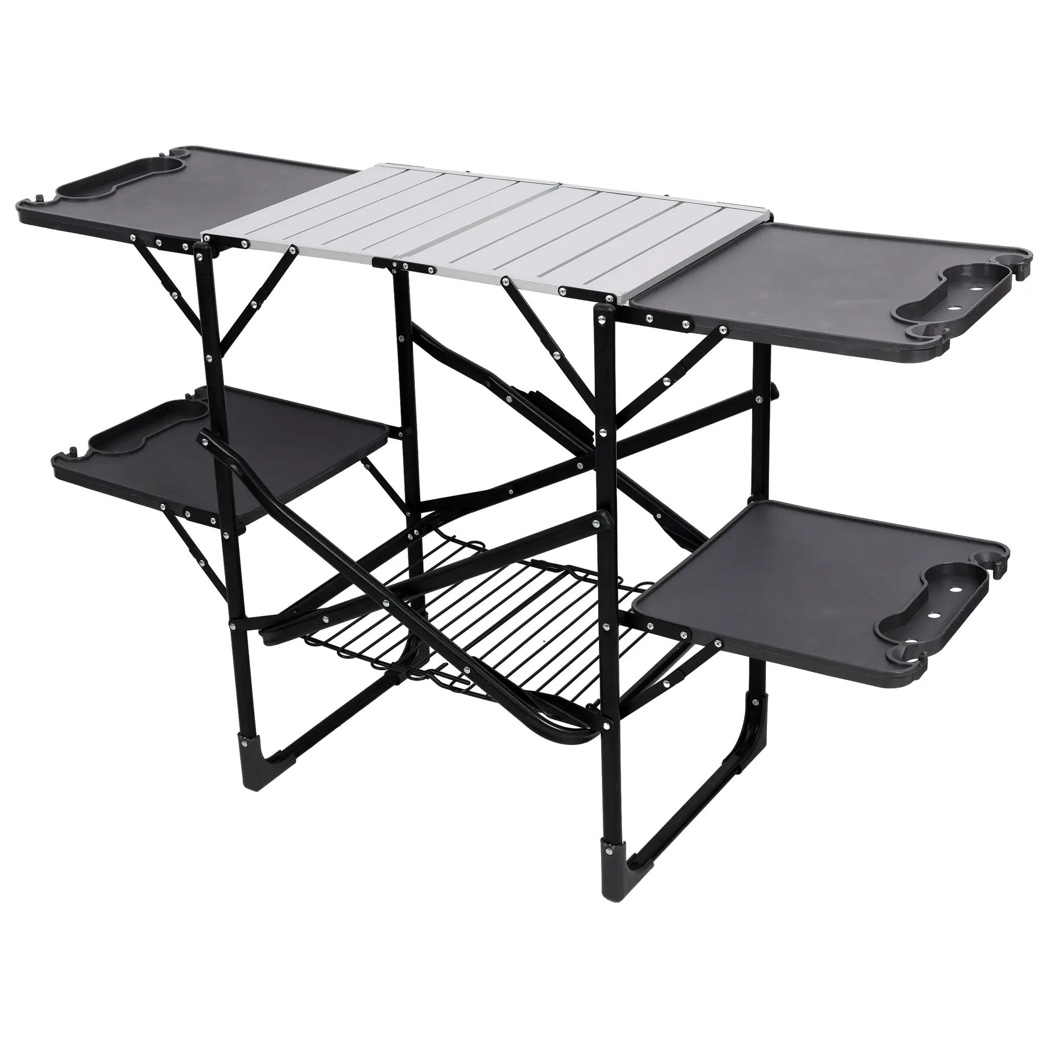 Folding Camping Kitchen Table - Portable Outdoor Cooking Station by HouseOfZazla