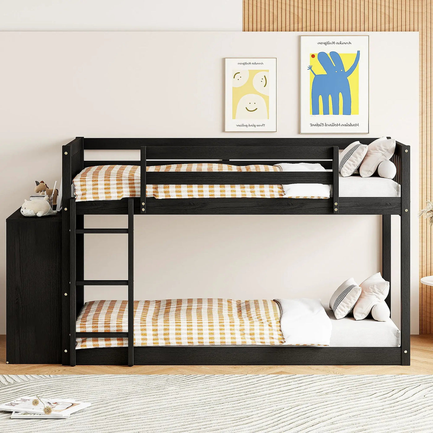 Bunk Bed With 4 Drawers and 3 Shelves by HouseOfZazla