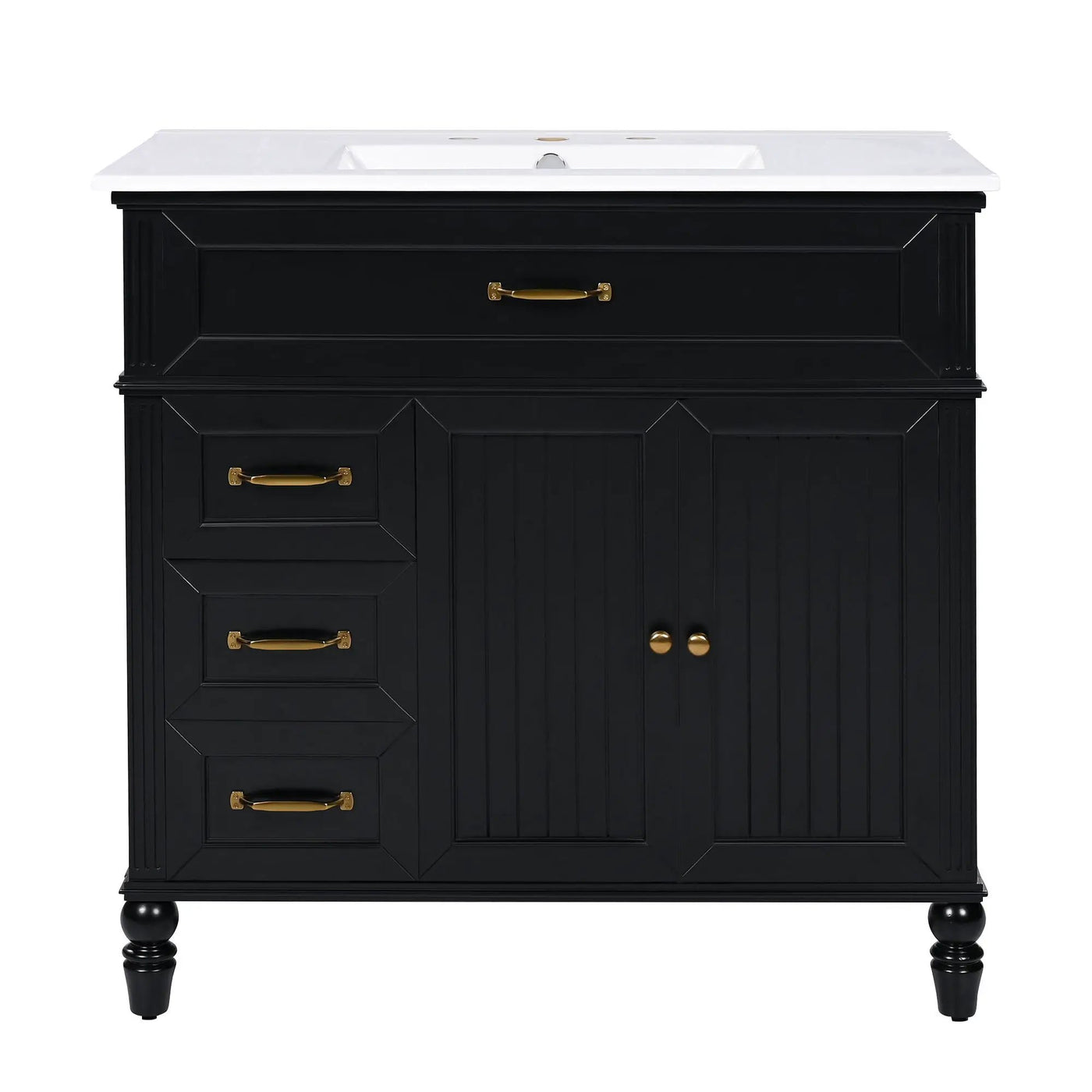 Bathroom Vanity With Sink, Freestanding Cabinet & Drawers by HouseOfZazla