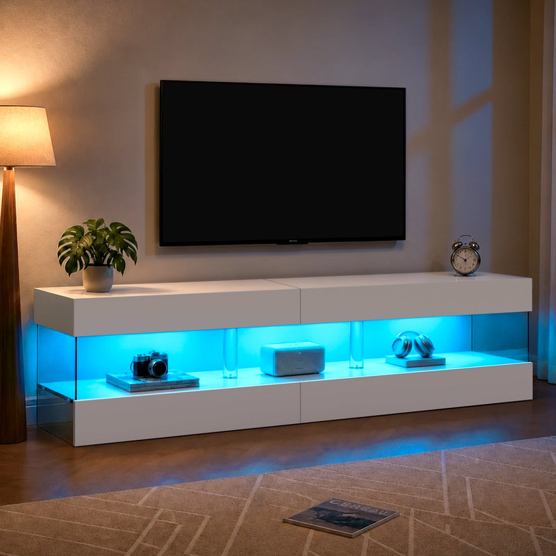 Modern TV Stand for 70 Inch TV with Ample Storage - Particle Board, photo 6 of 7