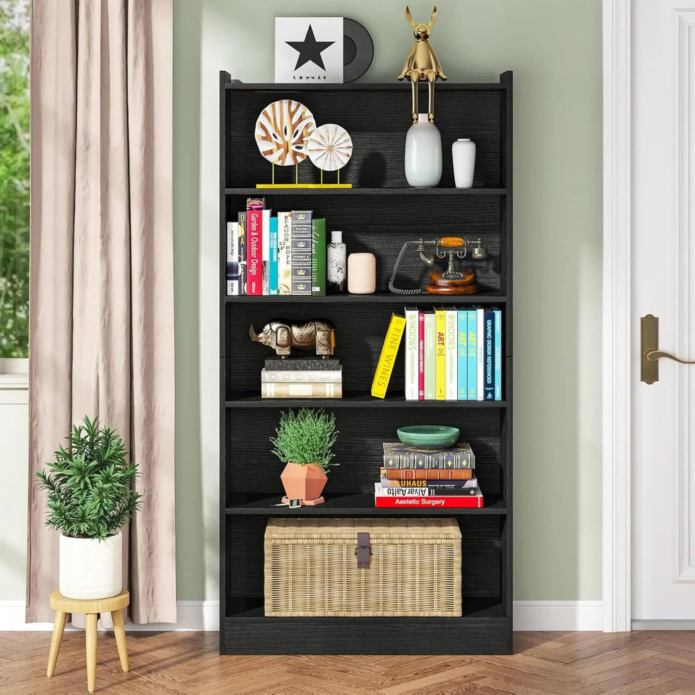 Library Bookshelf With Storage For Living Room by HouseOfZazla
