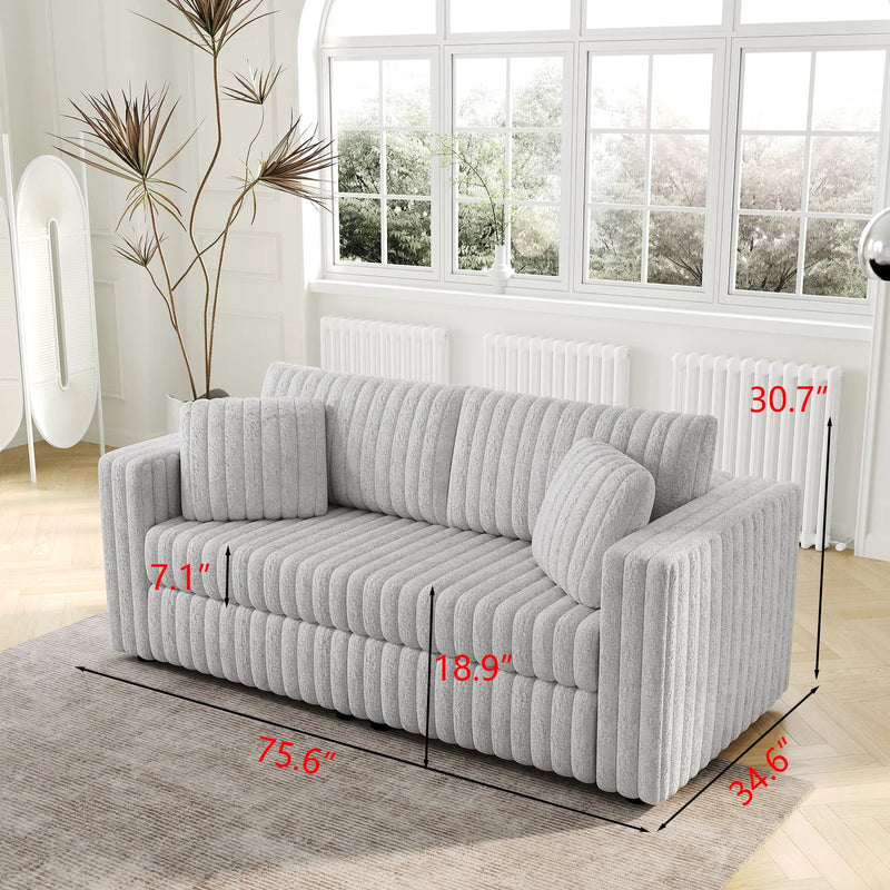 75.6" Soft Modular 2-Person Sofa by HouseOfZazla