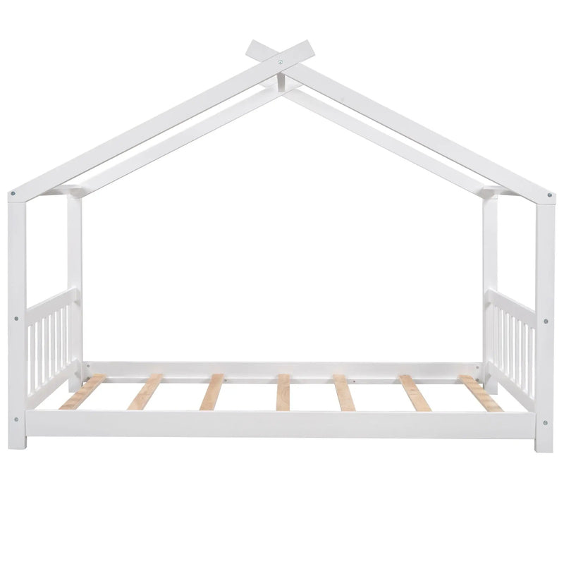 House Platform Bed With Headboard And Footboard, Roof Design by Unique Piece Furniture