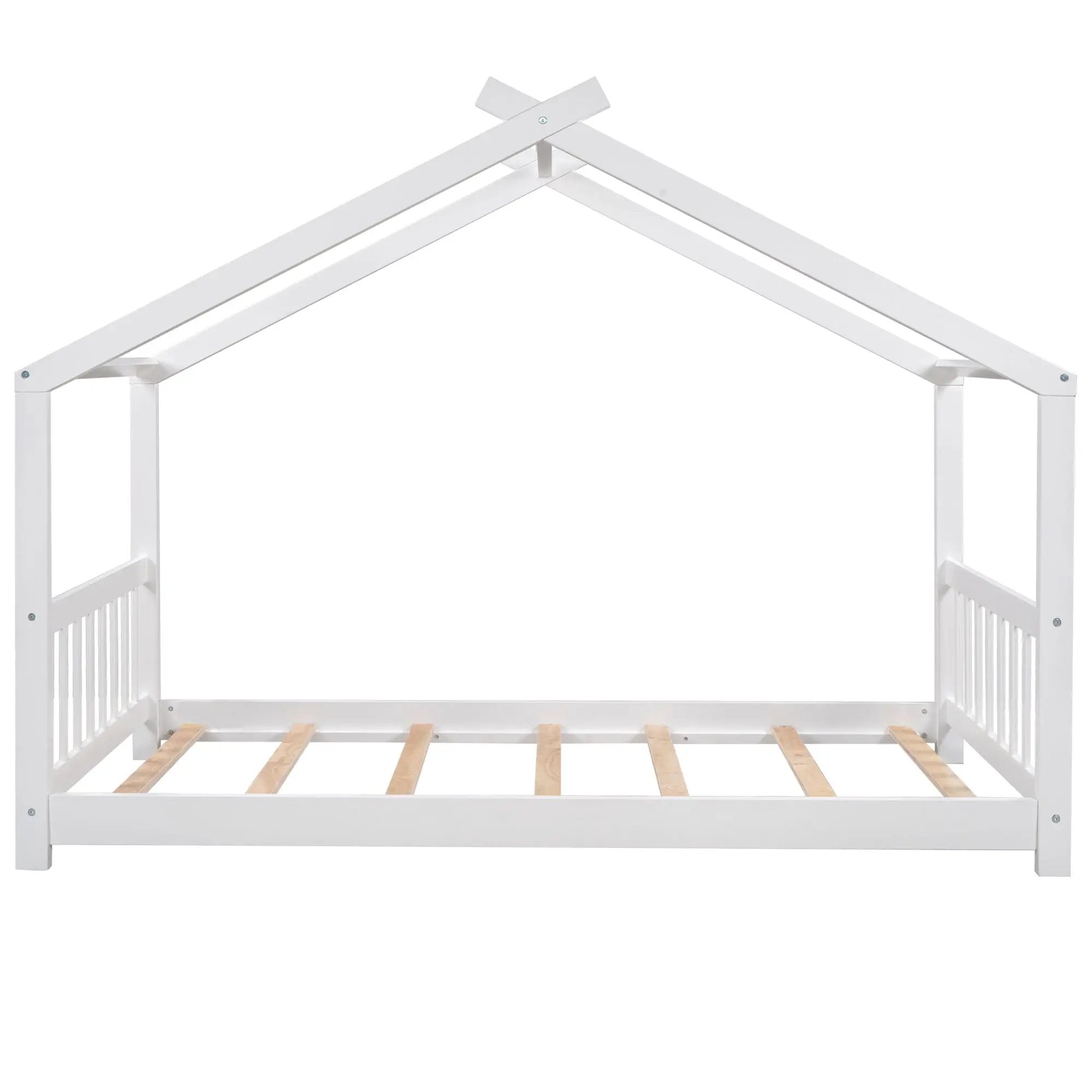 House Platform Bed With Headboard And Footboard, Roof Design by HouseOfZazla