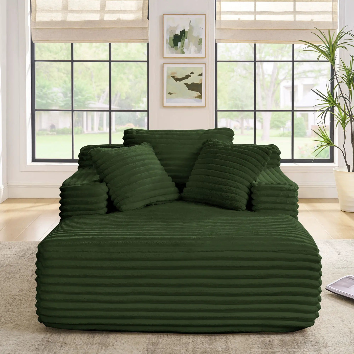 Chaise Lounge Sofa Bed With Deep Seat For Living Room by HouseOfZazla