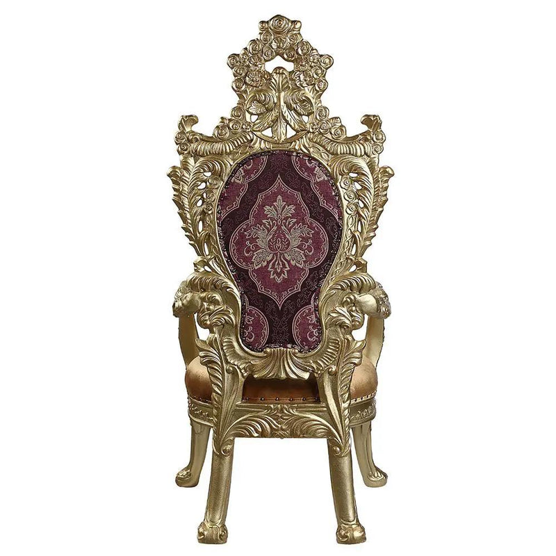 Bernadette - Arm Chair (Set of 2) - Pattern Fabric & Gold by Unique Piece Furniture