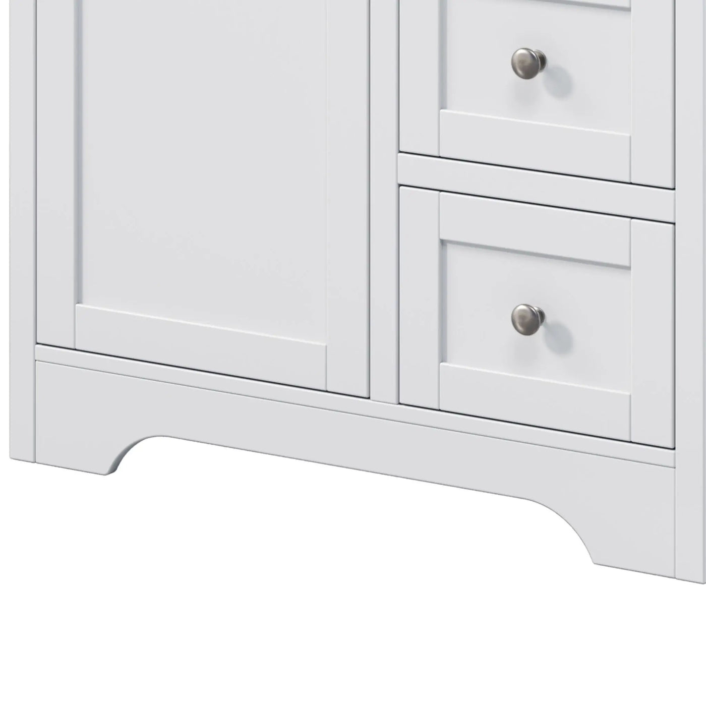 Double Sink Bathroom Vanity With Countertop, 2 Ceramic Sinks, 6 Drawers by HouseOfZazla