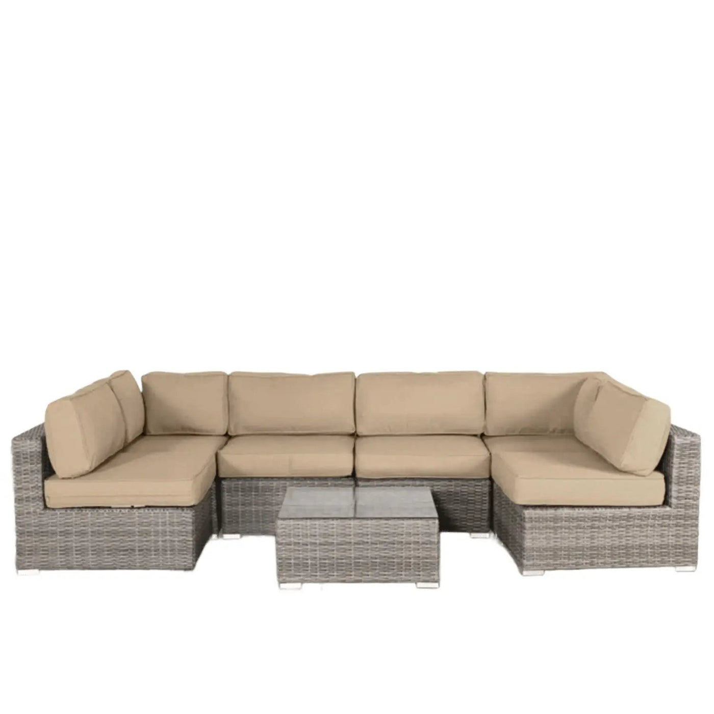 Seating Set With Cushions Handcrafted Wicker Design by HouseOfZazla