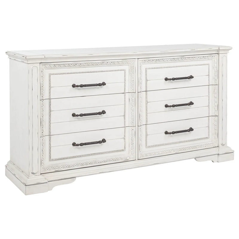 McKinney 6-drawer Bedroom Dresser Cabinet Vintage White by Unique Piece Furniture