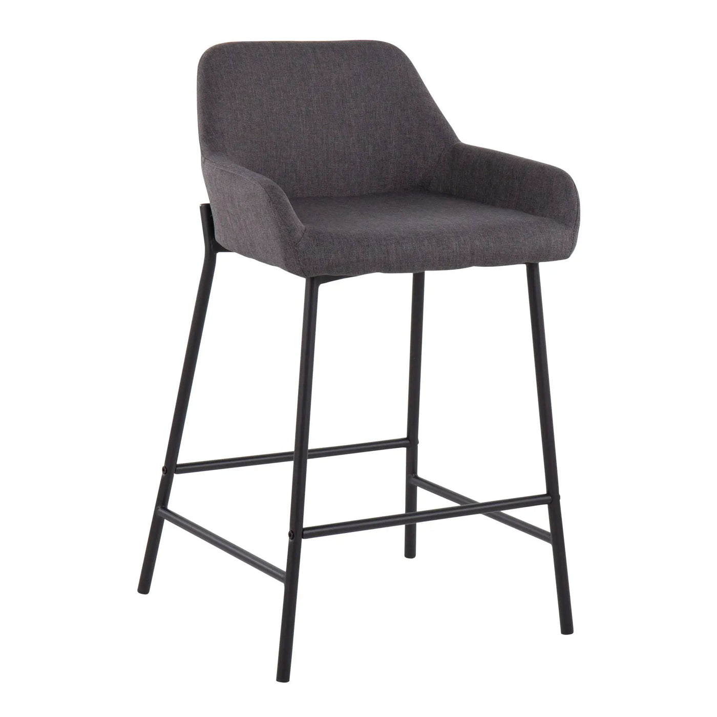 Daniella - Industrial Fixed Height Counter Stool (Set of 2) by HouseOfZazla