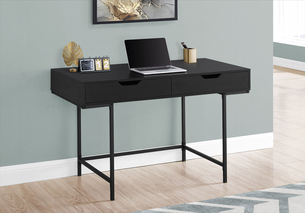 Contemporary Computer Desk with Storage Drawers - Stone-Look Finish, photo 19 of 24