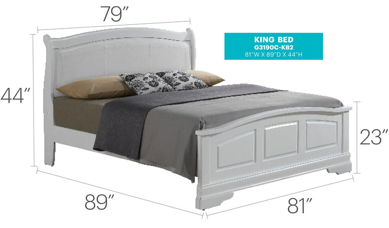 Panel Sleigh Bed Elegantly Crafted by Unique Piece Furniture