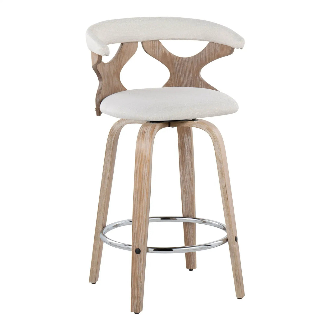 Gardenia - Mid Century Modern Fixed Height Counter Stool With Swivel (Set of 2) by HouseOfZazla