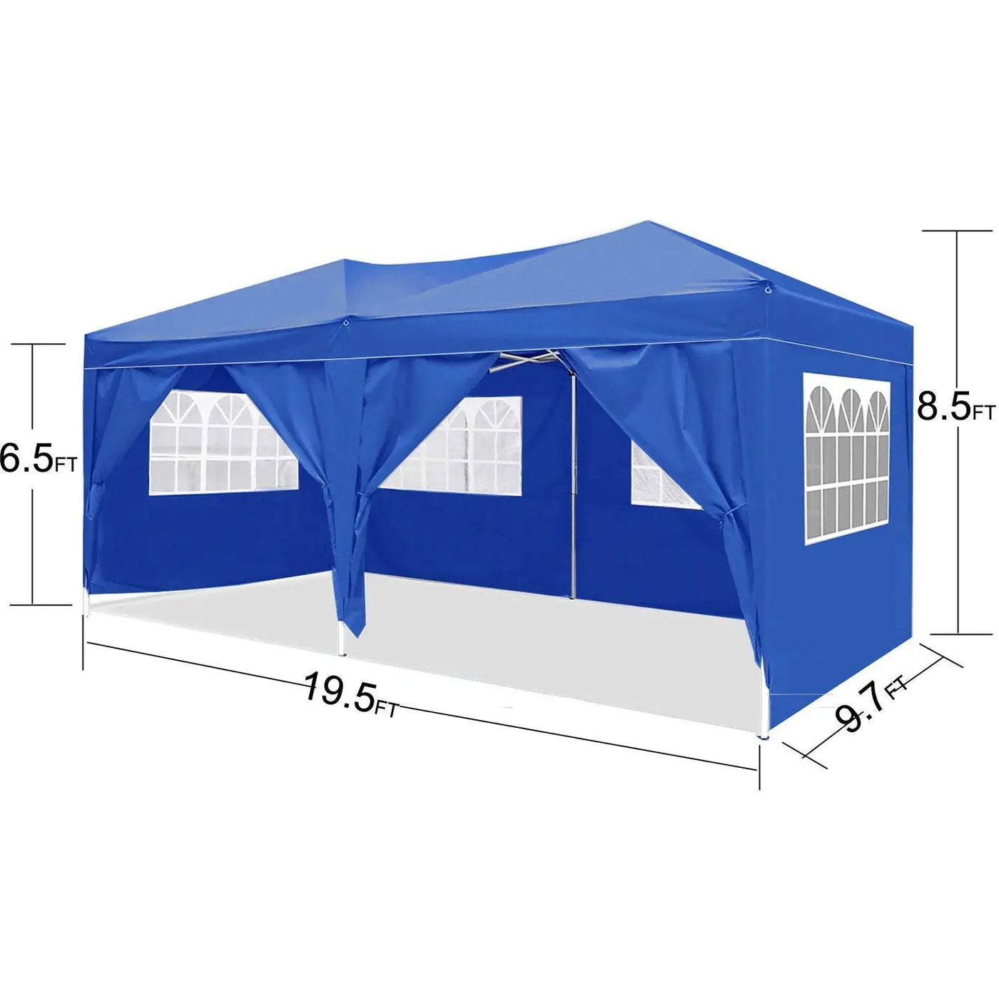 10'x20' EZ Pop Up Canopy Outdoor Portable Party Folding Tent with 6 Removable Sidewalls by HouseOfZazla