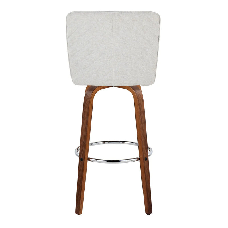 Henry - Contemporary Fixed Height Barstool With Swivel With Round Footrest (Set of 2) by Unique Piece Furniture