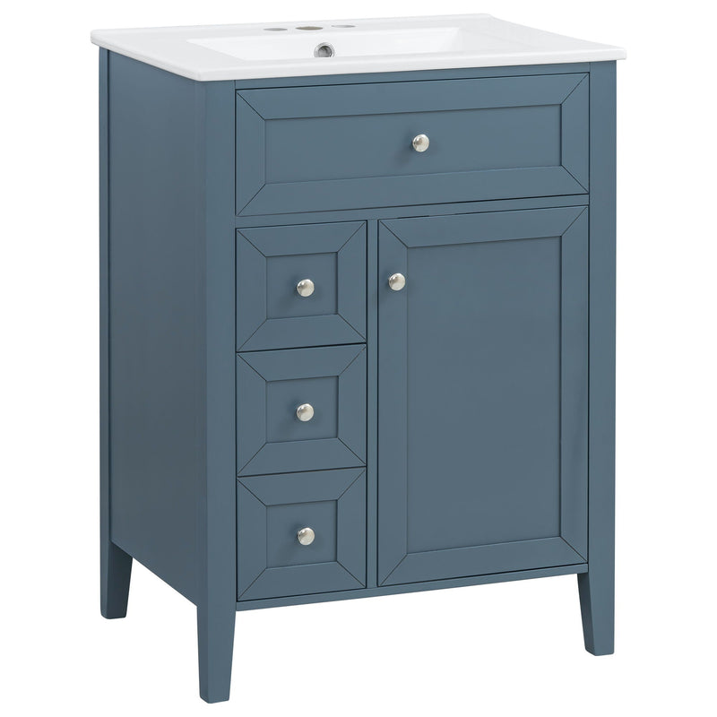 Bathroom Vanity With Sink, Soft Closing Cabinet by HouseOfZazla