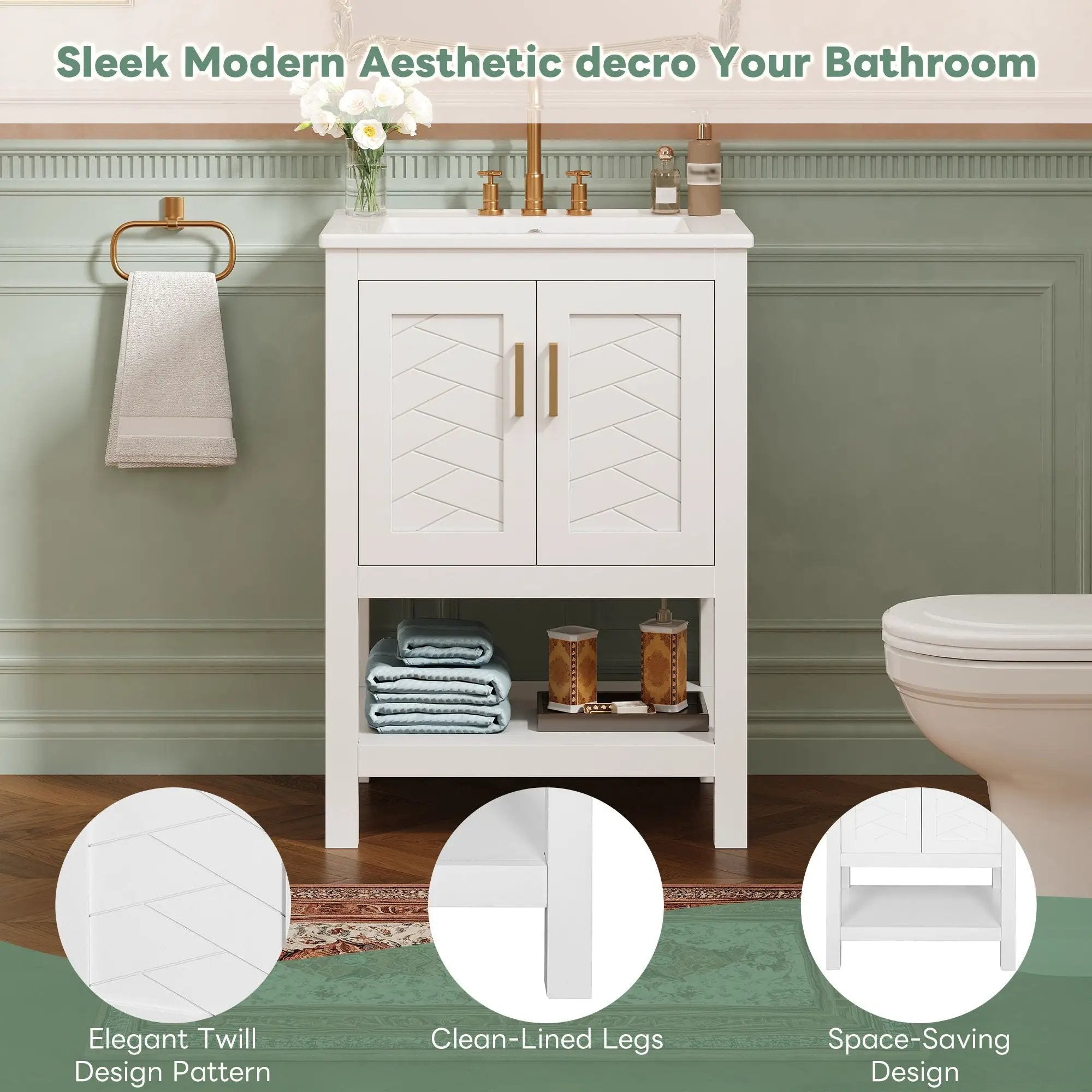 Modern Bathroom Vanity With Elegant Twill Design by HouseOfZazla