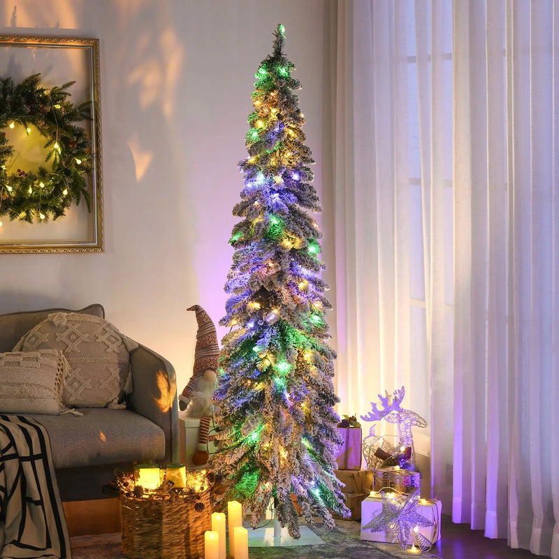 HOMCOM 6Ft Tall Prelit Pencil Artificial Christmas Tree by HouseOfZazla