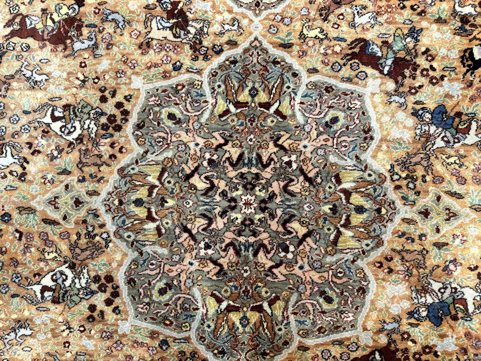 Karastan Rug 10x14 - Persian Hunting #723 - Wool Pile, Vintage by Jewel Rugs