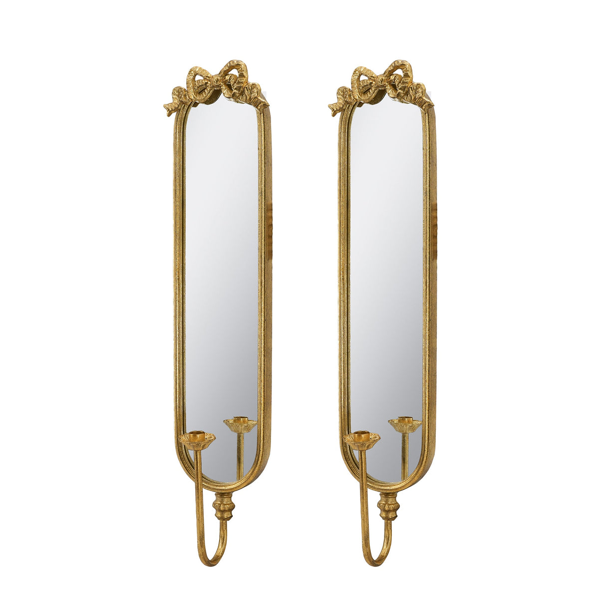Set of 2 Wall Mirrors with Glass and Metal Frame, photo 3 of 10