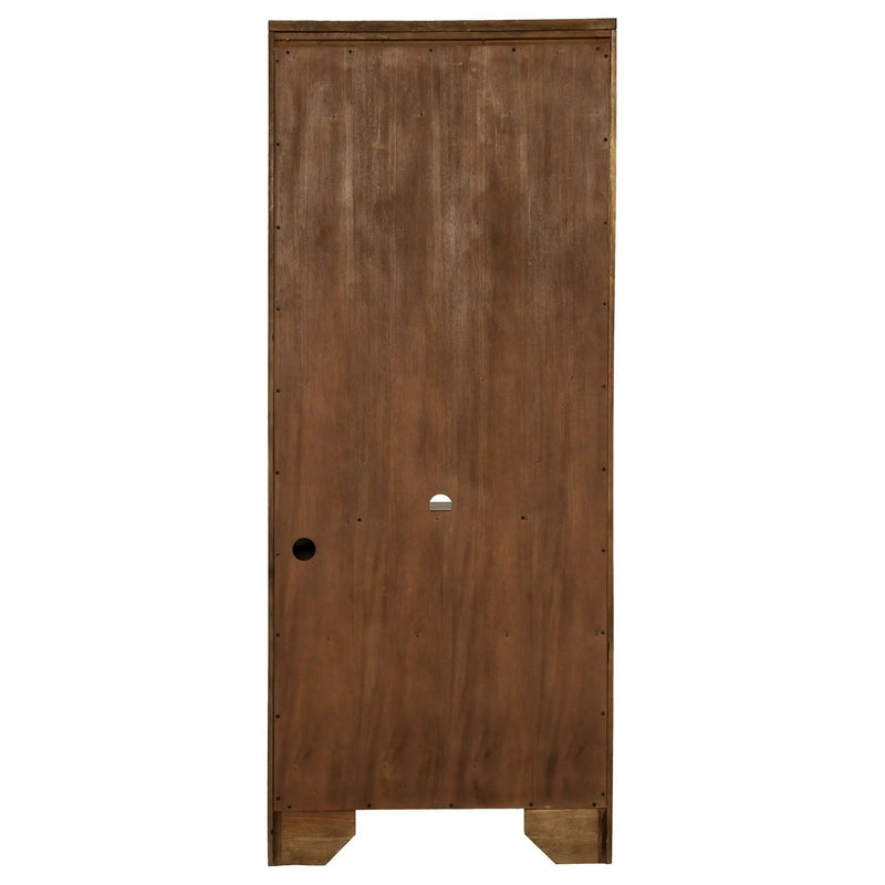 Hartshill 78-inch 3-shelf Cabinet Bookcase Burnished Oak by Unique Piece Furniture