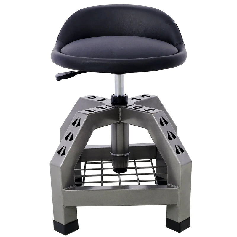 Pneumatic 360 Degree Swivel Stool, Mechanics Rolling Creeper Seat, Heavy Duty Rolling Mechanics Stool, Shop Stool With Casters by HouseOfZazla