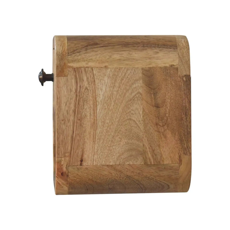 Extra Mini Curved Oak-ish Bedside with Open Slot, 1-Drawer by HouseOfZazla