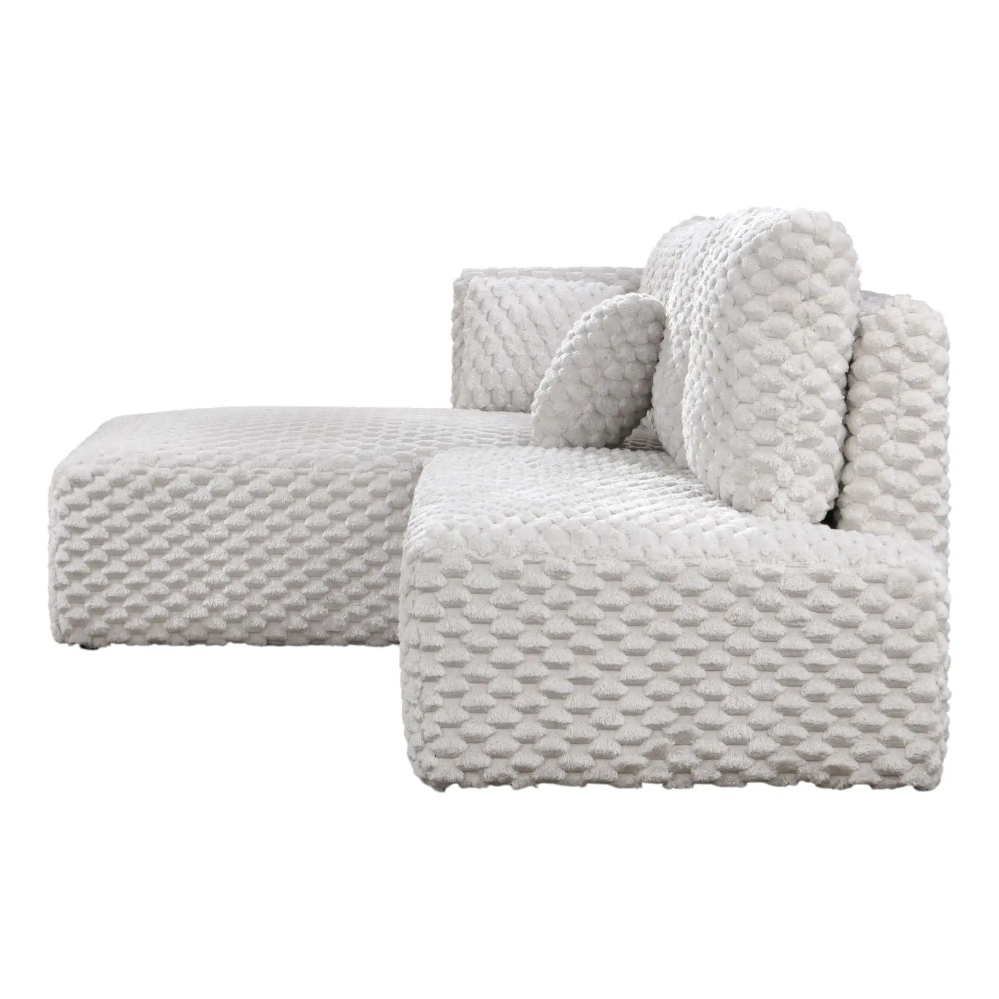Manya - Sectional Sofa - Ivory by HouseOfZazla