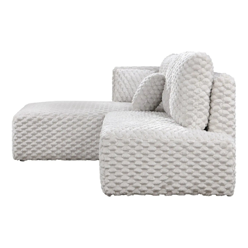 Manya - Sectional Sofa - Ivory by HouseOfZazla