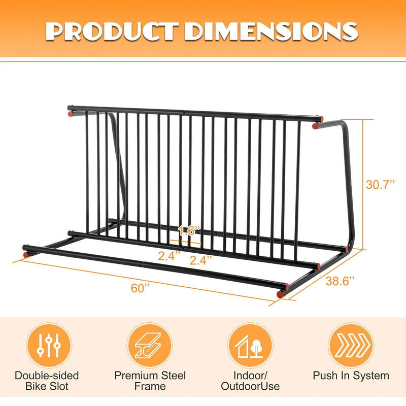 10-Bike Floor Bike Rack by HouseOfZazla