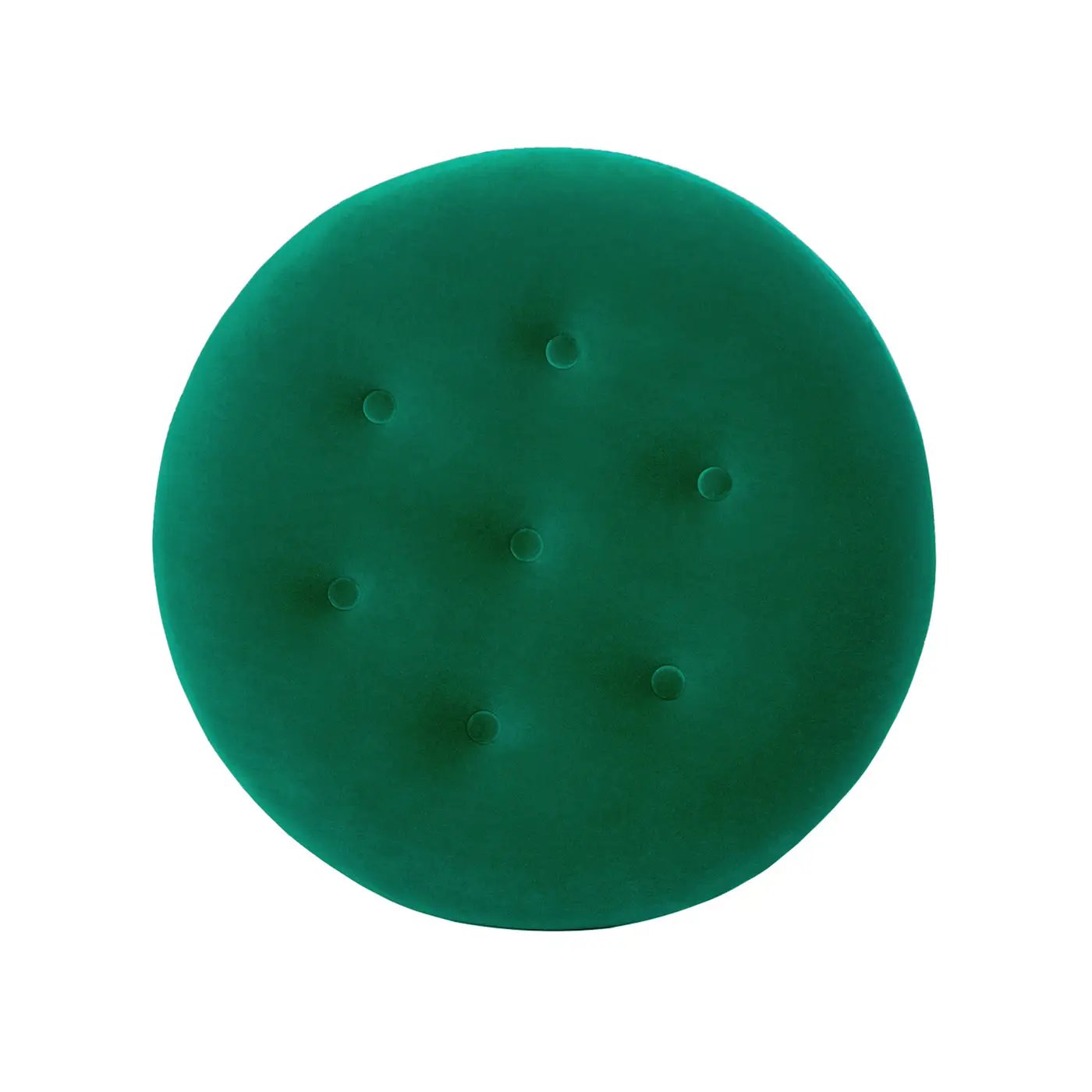 Yolanda 24" Round Upholstered Accent Ottoman, Ultramarine by HouseOfZazla