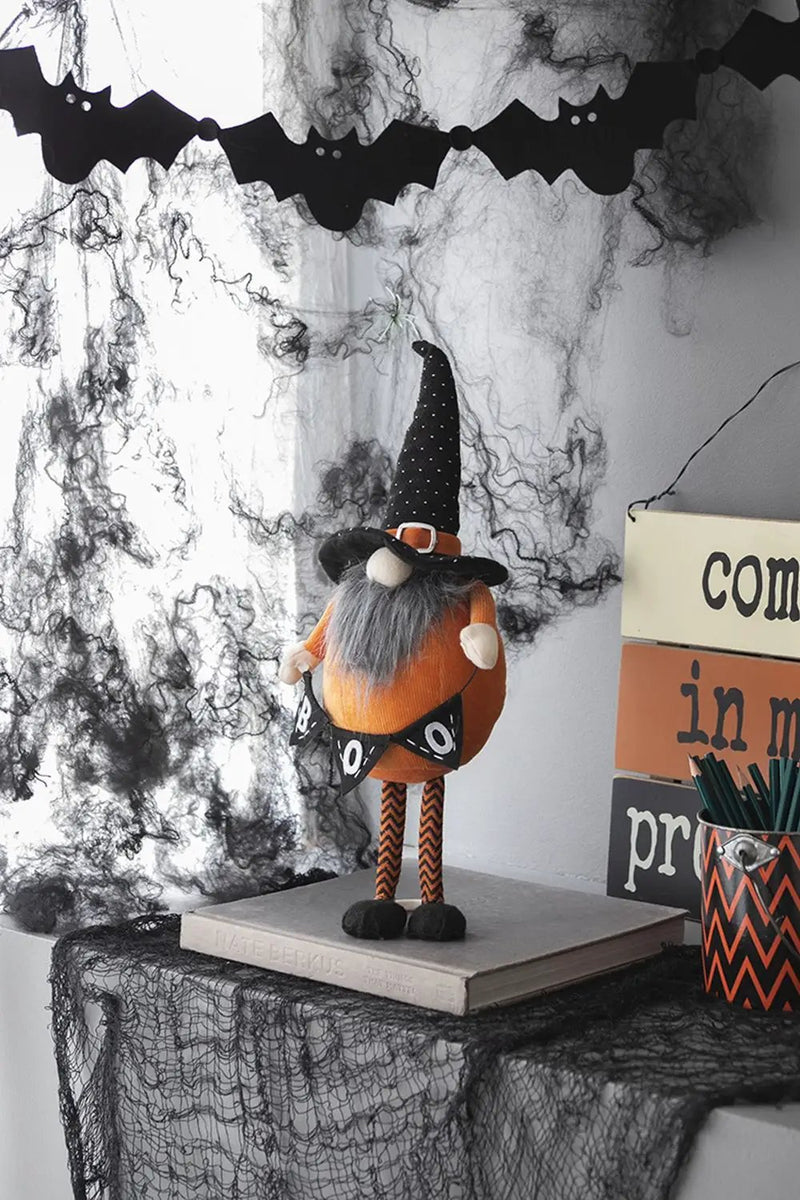 Standing Gnome With Gnome & Holding Banner, For Halloween Decor by HouseOfZazla