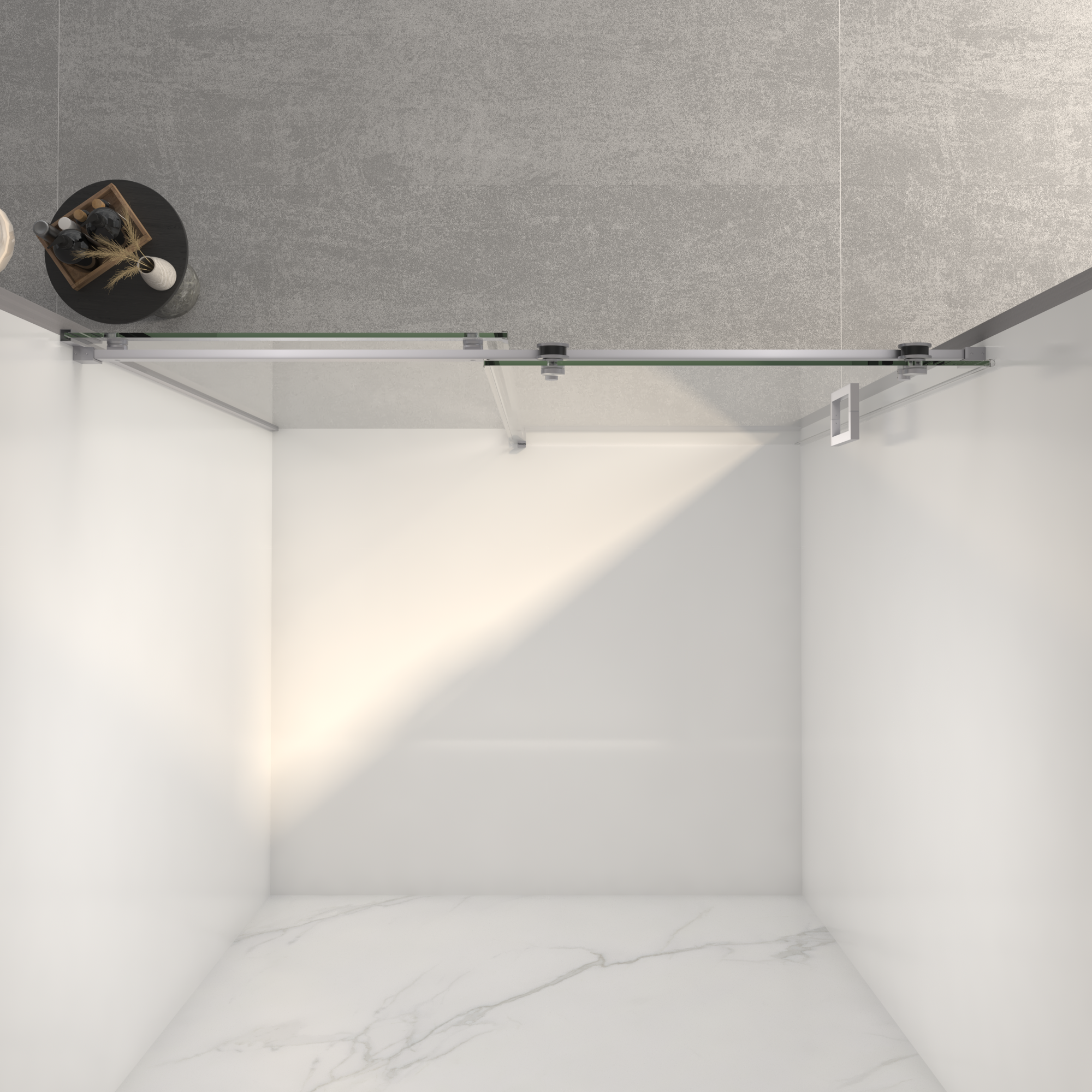 Frameless Sliding Shower Door - 56-60"W x 72"H by HouseOfZazla