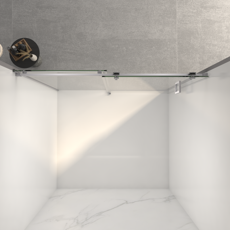 Frameless Sliding Shower Door - 56-60"W x 72"H by HouseOfZazla