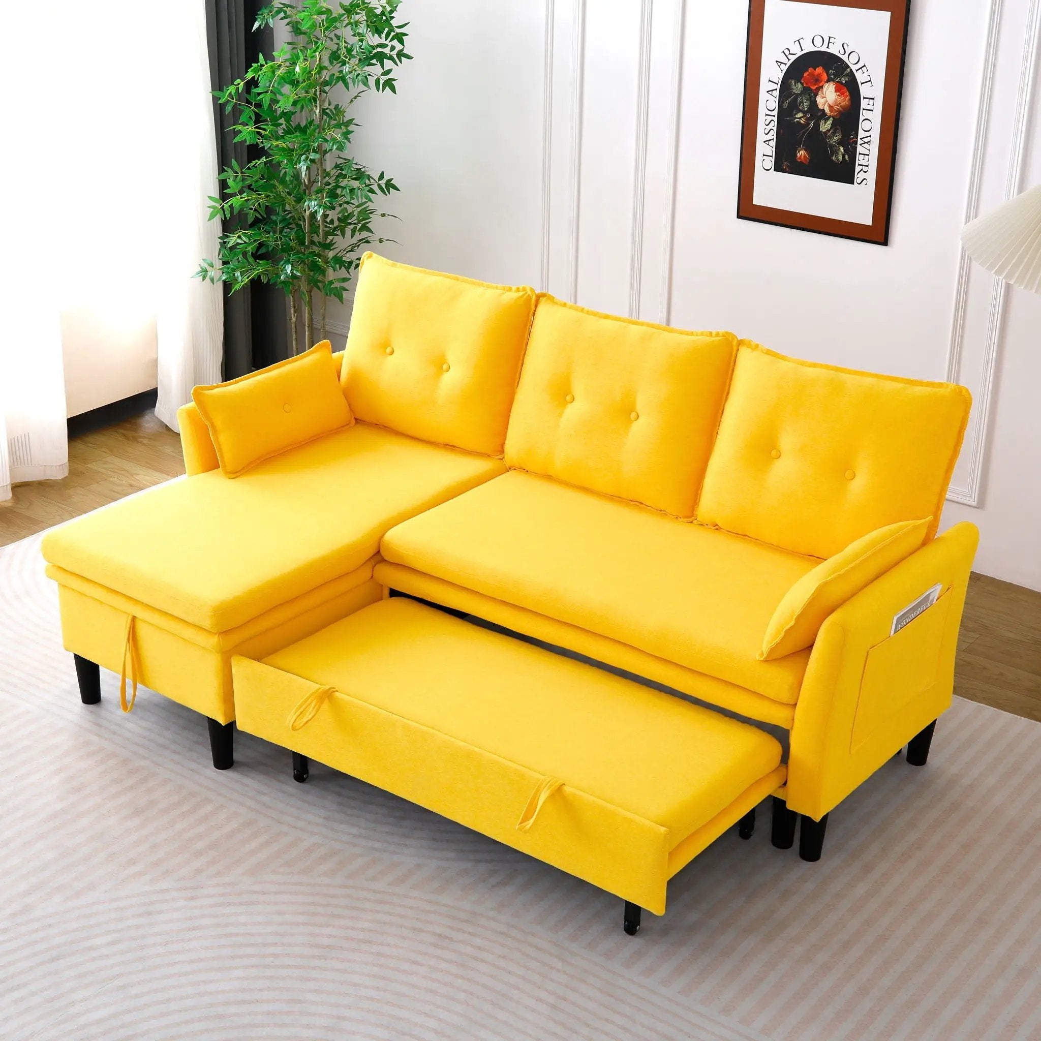 L-Shaped Reversible Chaise Sectional Sofa With Storage by HouseOfZazla