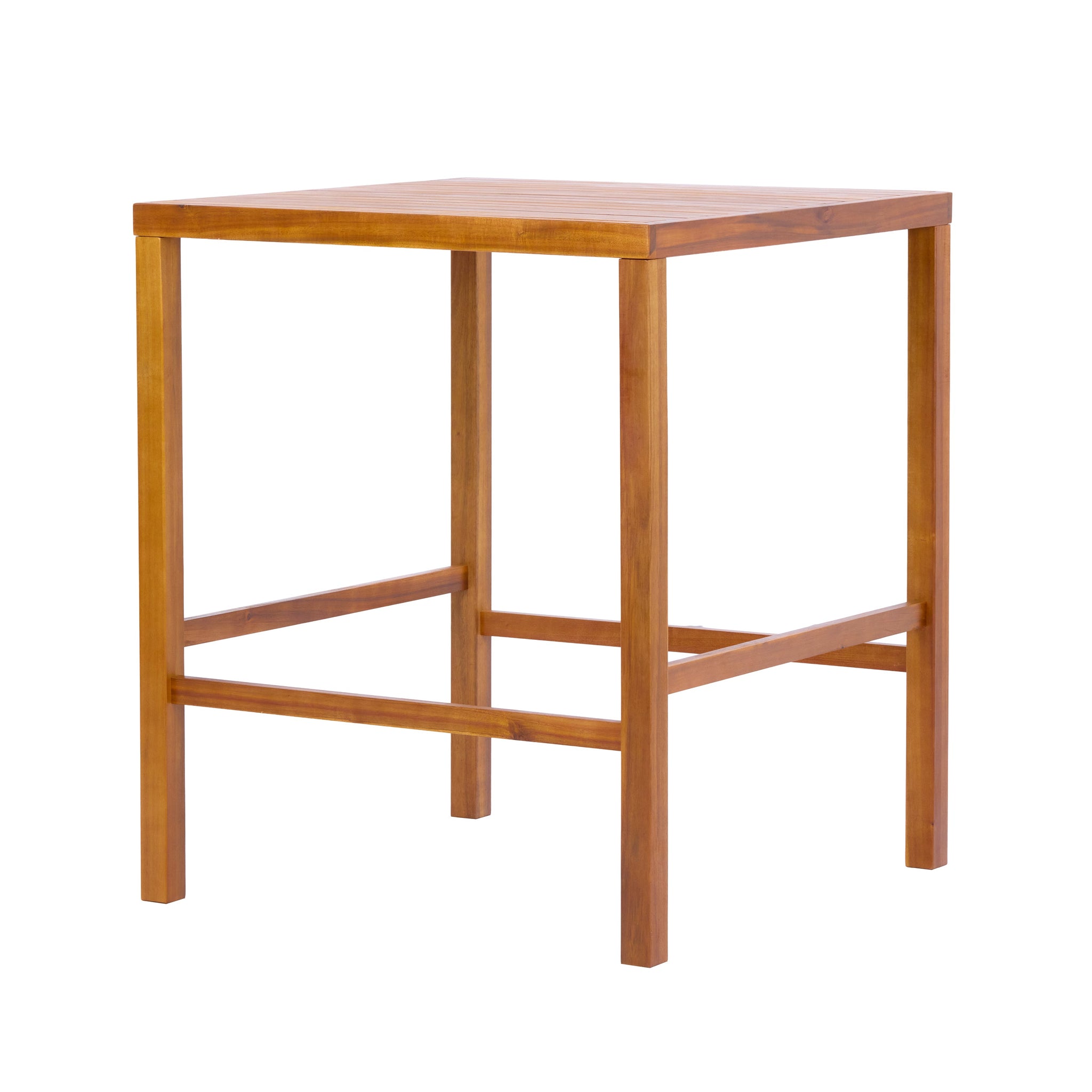 41.14-Inch Height Teak Finish Acacia Solid Wood Outdoor Dining Table by HouseOfZazla