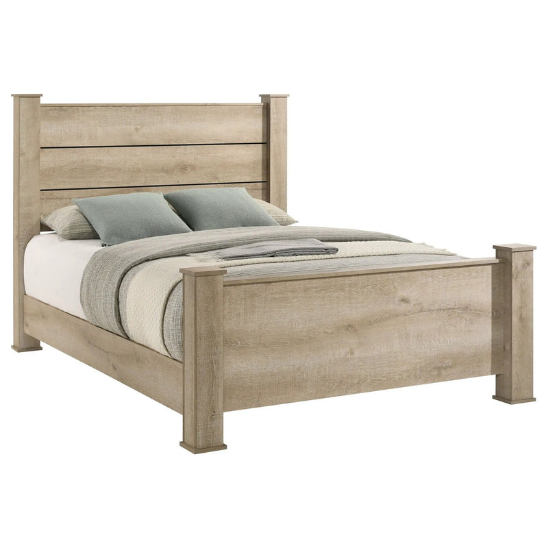 Oakglen 55-inch California King Panel Bed Weathered Oak by Unique Piece Furniture