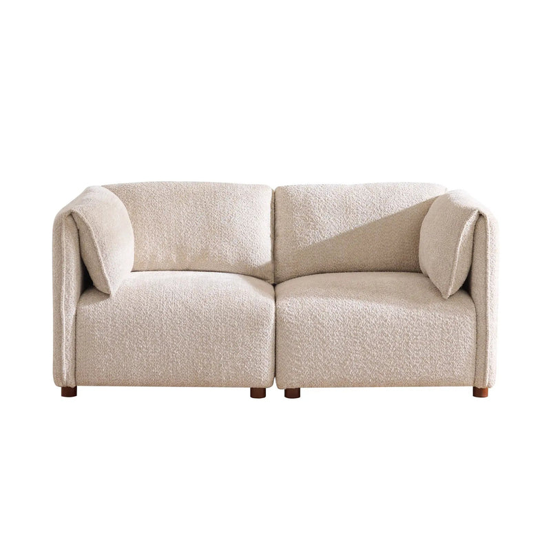 Aura 96 in. 3-Piece Boucle Modular Sectional Sofa by HouseOfZazla