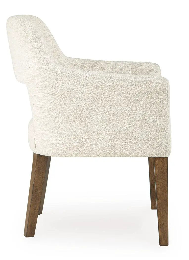 Marxmore - Dining Upholstered Arm Chair (Set of 2) - Beige / Brown by Unique Piece Furniture