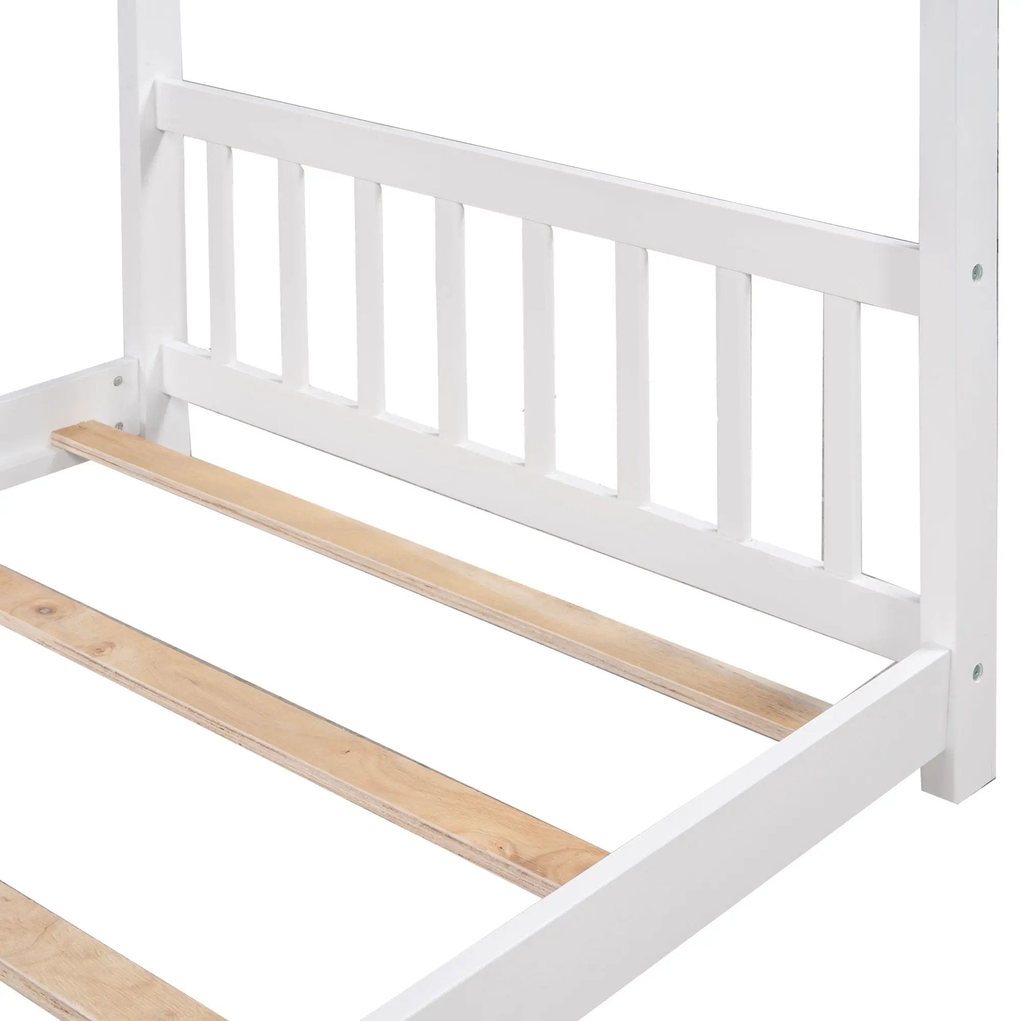 House Platform Bed With Headboard And Footboard, Roof Design by HouseOfZazla