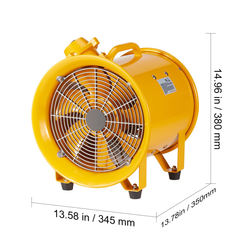Portable Ventilator, 10" Heavy Duty Cylinder Fan, 350W by HouseOfZazla