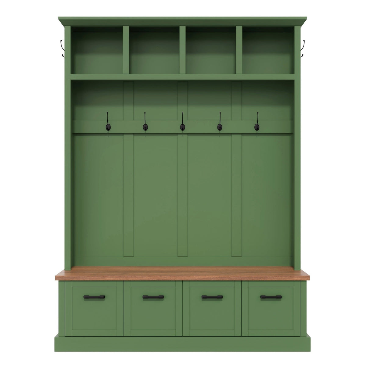 Farmhouse Hall Tree with Storage Bench, photo 10 of 10