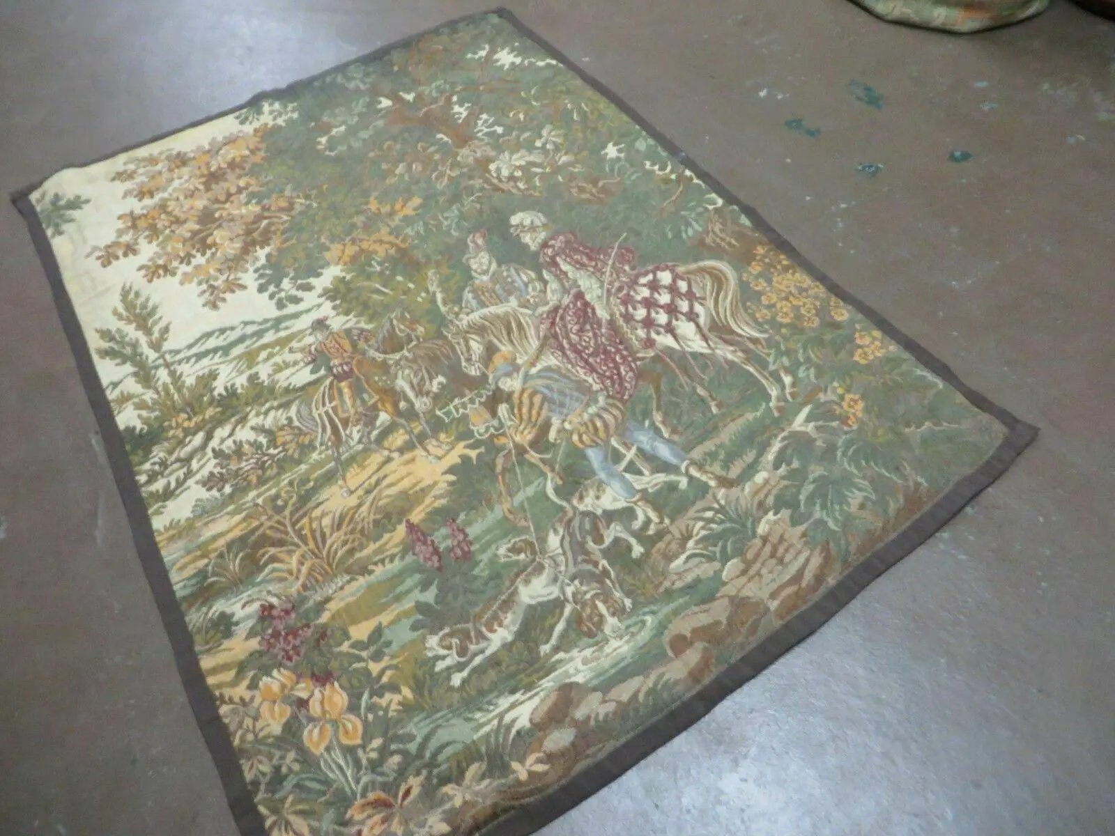 4' X 5' Vintage Tapestry Belgium Hand Loomed Victorian Nice 90f by Jewel Rugs