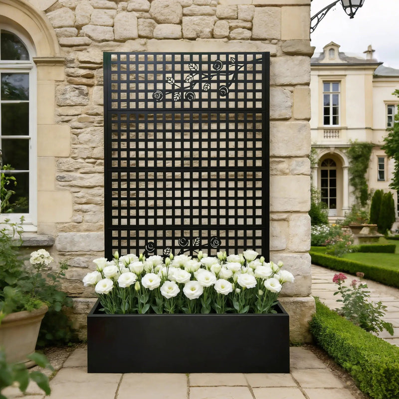 Metal Planter Box with Trellis by HouseOfZazla