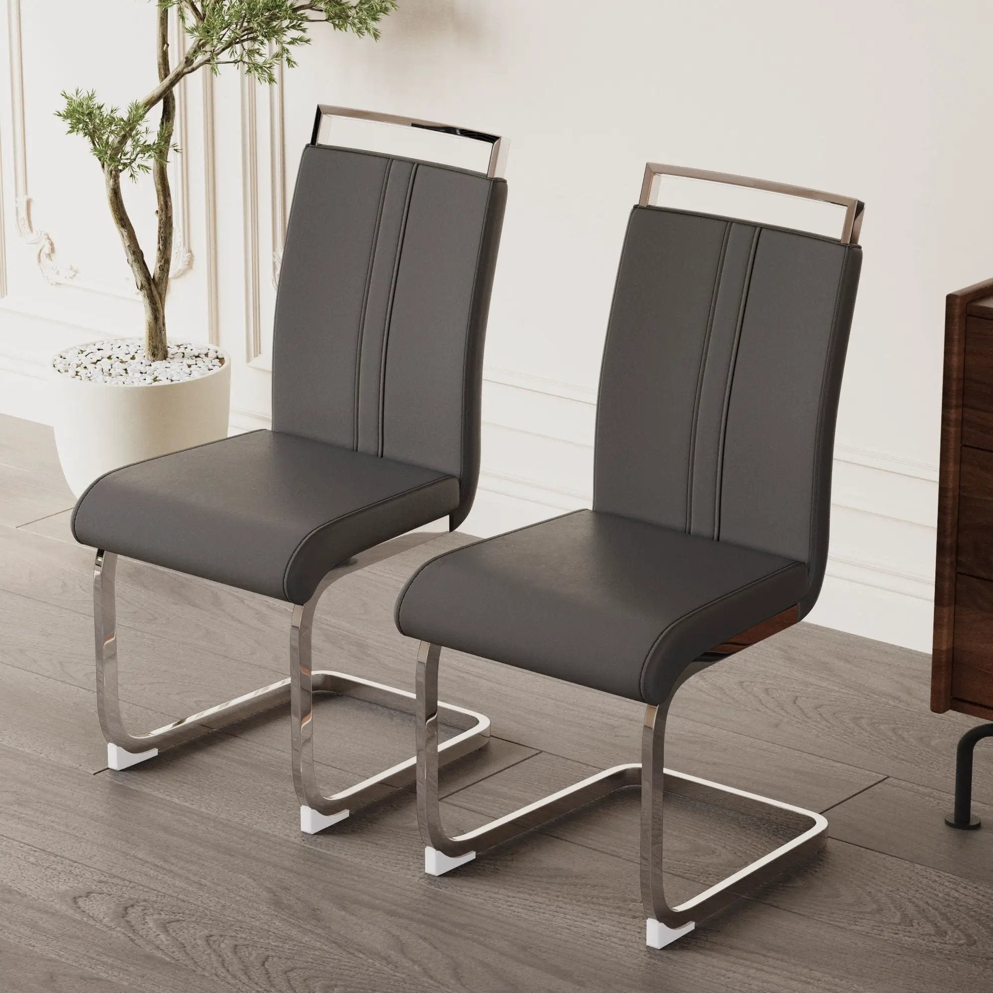Modern Dining Chairs With Padded Seat, High Back by Unique Piece Furniture