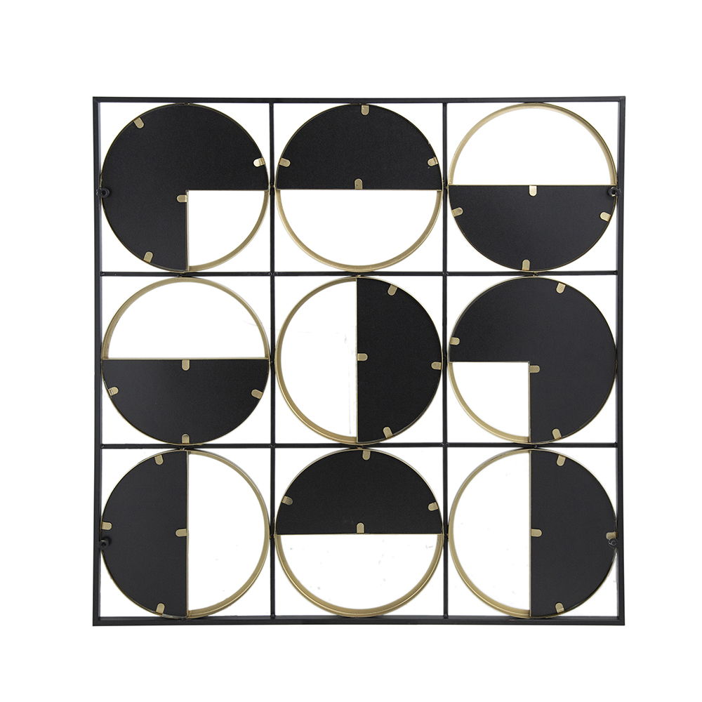 Metal Beaded Accent Mirror with Eclectic Contemporary Design - Gray, photo 11 of 17