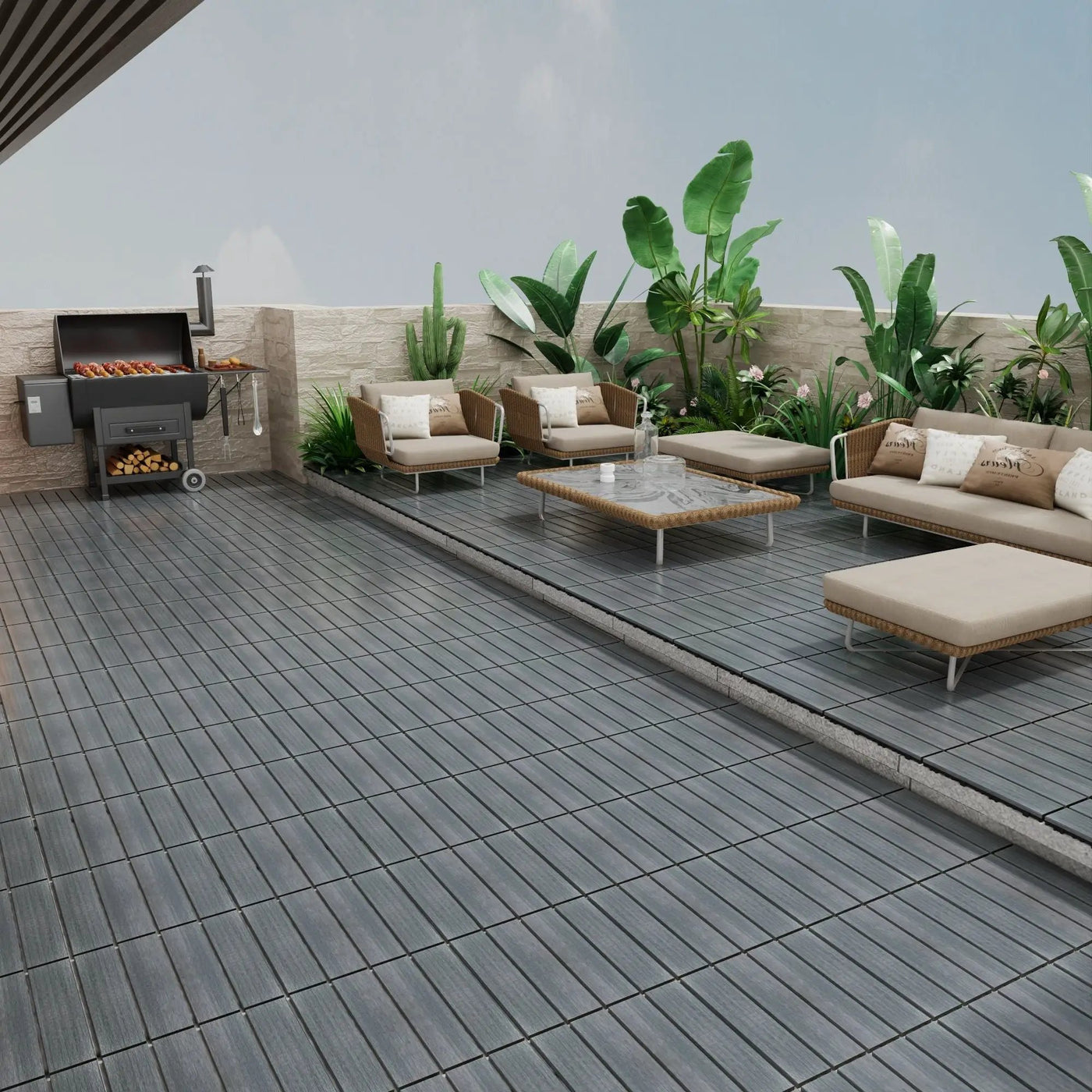 Patio Deck Tiles, Pack Of 22 by HouseOfZazla