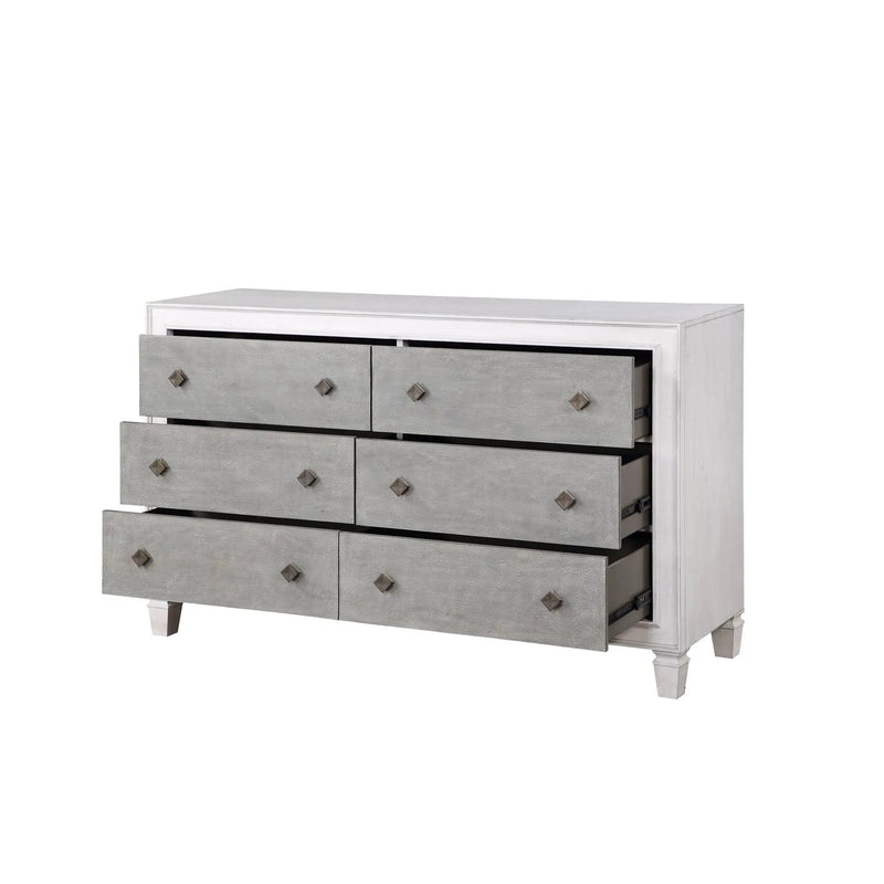 Katia - Weathered Dresser - White by Unique Piece Furniture