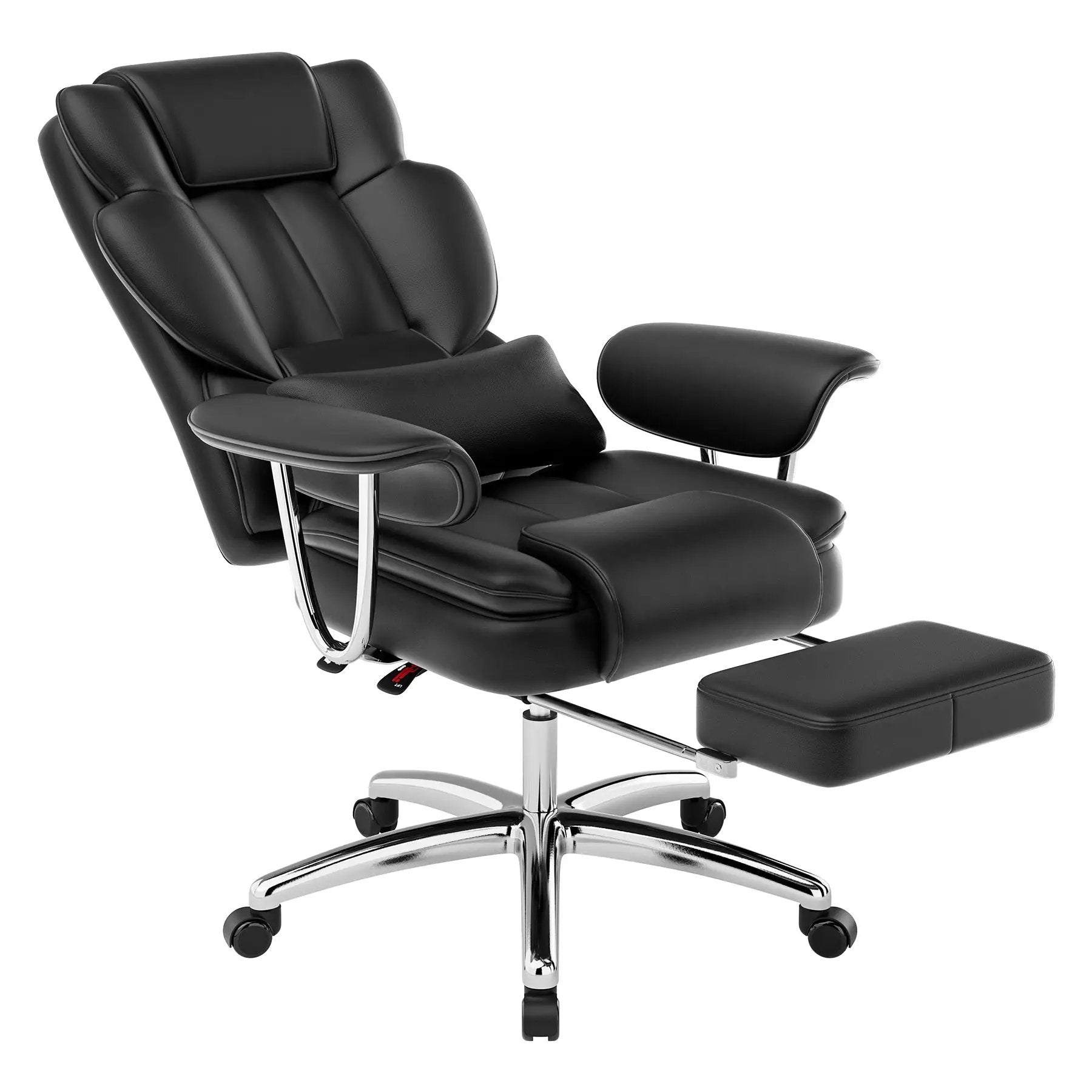 Big and Tall Executive Office Chair with Footrest - Black by HouseOfZazla
